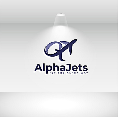 AlphaJets Airways best logo design flat logo flat logo design illustration logo minimal minimalist logo modern logo