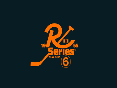 R Series 6 branding hockey lettering logo series sports stick typography