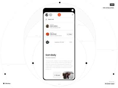 Affinities android animation brutalist communication contacts email figma interaction design ios messaging minimalistic mobileapp motion design product design ui ux