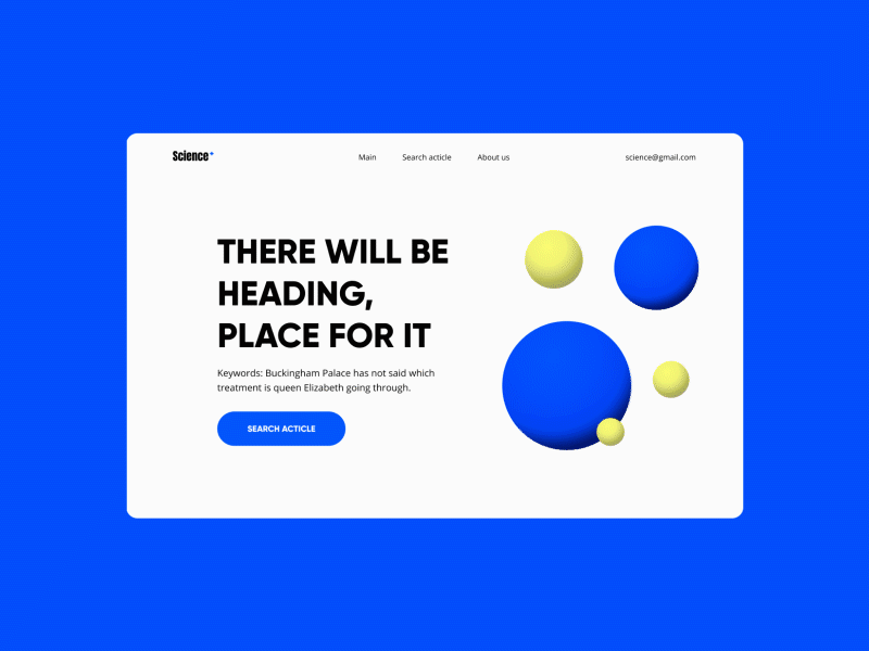 Science — website 2022 2023 3d agency animation app blue case digital ei figma illustration infographic minimal news site studio trend ui web
