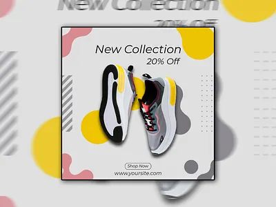 Social Media Shoes Ads Design ads design advertising banner design branding design graphic design illustration instagram post shoes social media vector