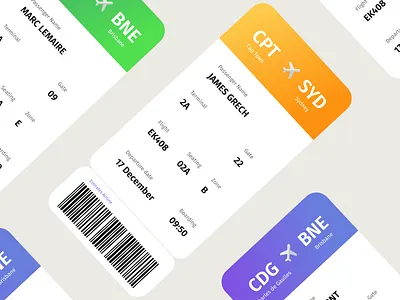 Boarding pass ui design design graphic design illustration ui