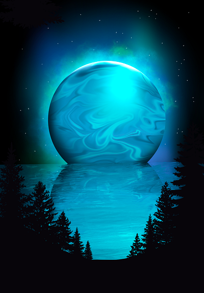 Blue Planet blue cosmos design illustration planet procreate space universe