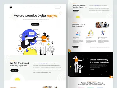 Digital Agency Landing Page Design agency website app ui classic ui clean ui design design digital agency digital agency website hellomrhosen home page design landing page design mobile app ui design ux design web design web ui website design website design concept website redesign website ui webui
