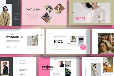 Rigel Presentation Template clean colorful company corporate google slides keynote modern multipurpose multipurpose template photography pitch deck portfolio powerpoint presentation studio template unique web design web development website