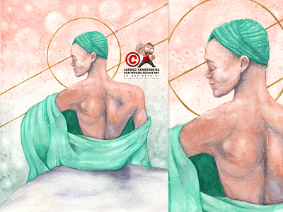Easy On Me aquarelle black is beautiful calm chill design geometry graphic design handmade watercolor paints illustration meditation more black women in design painting pastel relax sacred geometry watercolor watercolour zen