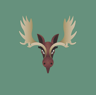 Moose design geometric graphic design illustration