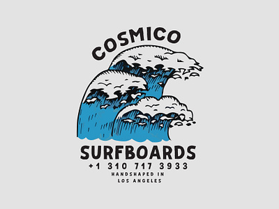 Cosmico Surfboards branding design graphic design illustration logo typography