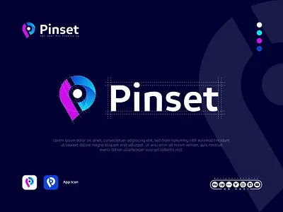 Pinset ab hadi brand brand identity branding creative design graphic design letter p letterlogo location logo logoconcept logodesinger p p logo pin professionallogo vector