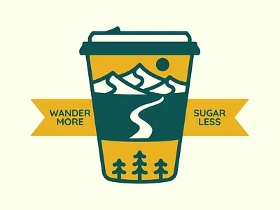Wander More Sugar Less 3 adventure apparel barista caffeine cappuccino coffee coffee addict drink espresso holiday mountain national park nature outdoors t shirt design travel vacation wanderlust wild wildlife