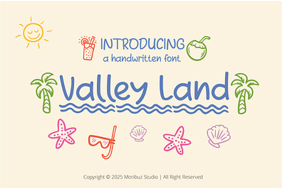 Valley Land Font design font font kids graphic design handwritten handwritten font illustration tshirtdesign