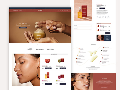 Beauty Products Shopping website best ecommerce design branding design e commerce ecommerce ecommerce branding ecommerce design template ecommerce shop health product page illustration landing page design layout product page responsive ecommerce design shopify skincare ui ecommerce design ux design website whind