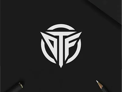 DTF monogram logo branding design icon illustration lettering logo logo design logotype monogram symbol typography