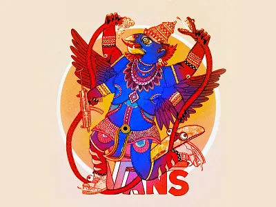 GARUDA X VANS ancient ancientart art artist culture design garuda graphic design illustration illustrator india mythology procreate sketch sketchbook streetart tattoo tattooart vans visual art