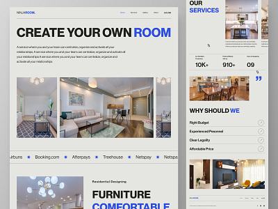 Ninjarooms - Interior Design Website architect architecture art brutalism decoration design furniture home home decoration homedecor interior design interior design website landing page living room minimal minimalist real estate ui visual designer website