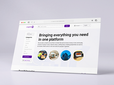 Craiglist Redesign Homepage/Landing Page craiglist design homepage landing page ui ui design uiux website