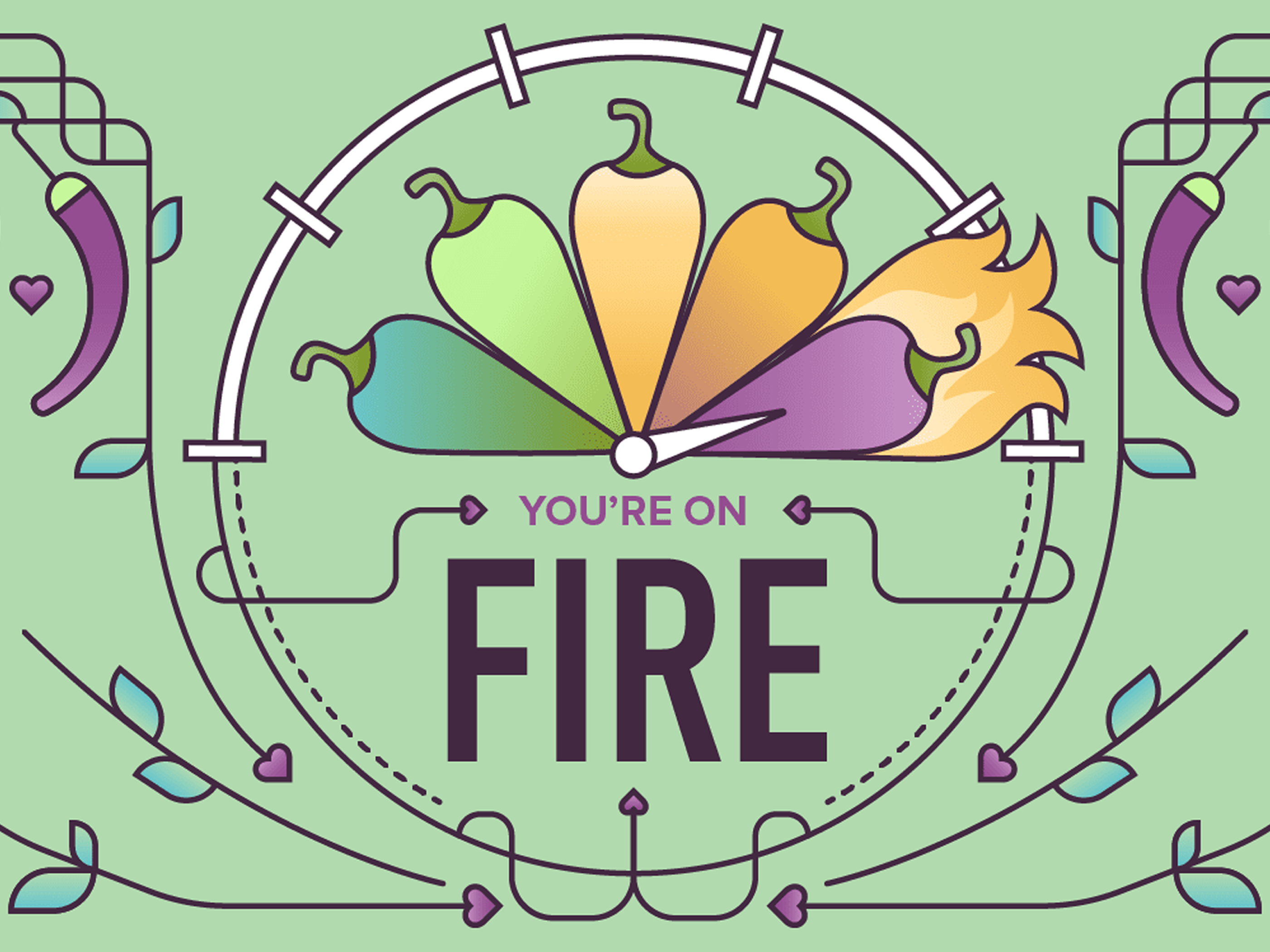 Extra Spicy Pepper Cards card download design hot and spicy illustration love card peppers spicy card valentine card vector