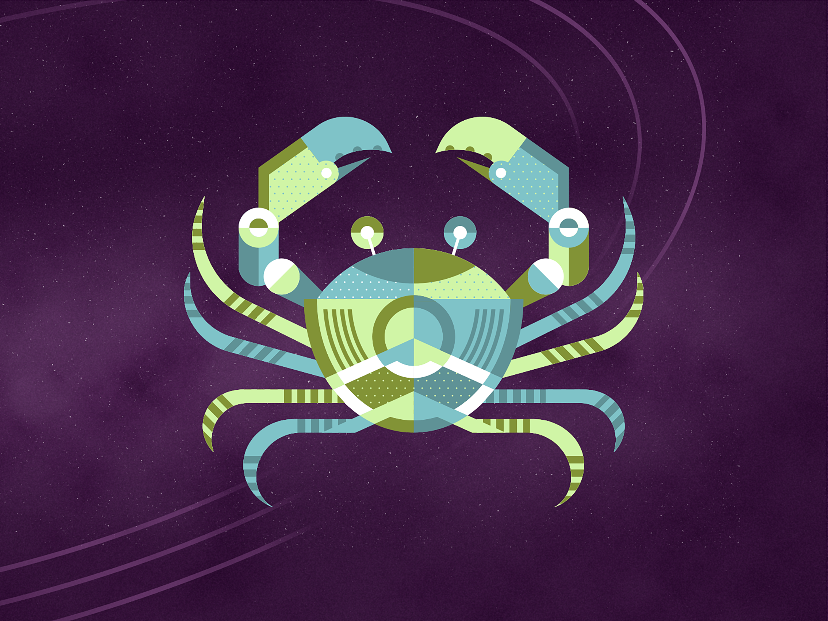 Zodiac Water Sign Wallpapers astrology cancer crab design desktop wallpaper fish geometric design illustration pisces scorpio scorpion vector water sign zodiac