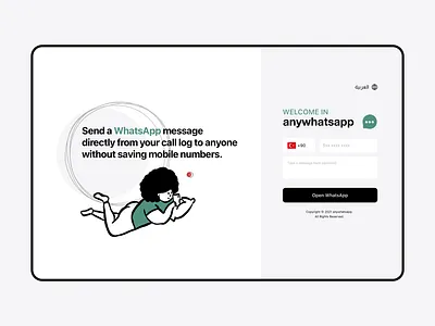 anywhatsapp card cards chat design illustration interaction ui ux web web design whatsapp