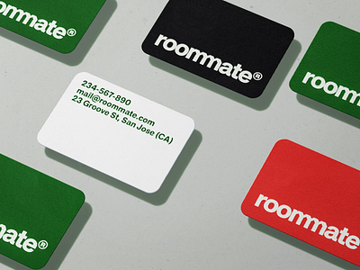 Rommate branding graphic design ui ux