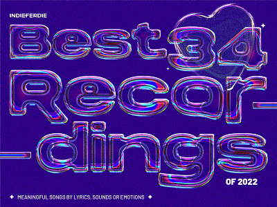 Best 34 recordings 3d font lettering music playlist recording typography vector