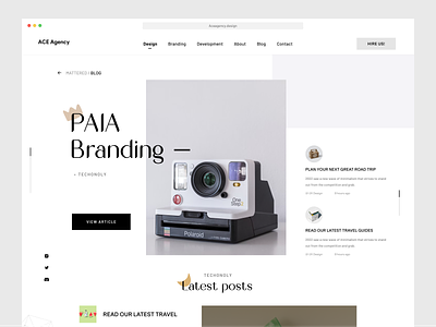 Blog Page - Landing Page agency article blog blog post blog website branding design landing page minimal social ui web webflow website wordpress