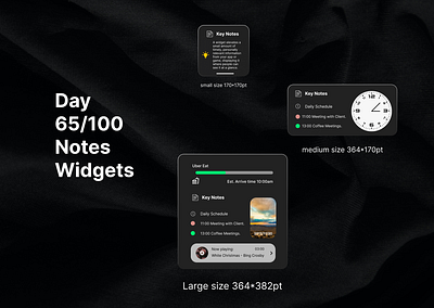 <100 day challenge> Day 65/100 Notes Widgets 100daychallenge dailyui design ui ux
