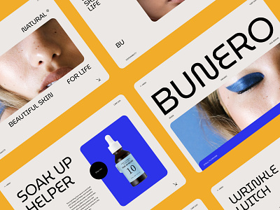 BUNERO FACE SERUMS brand branding design landing uh ui ux web web design