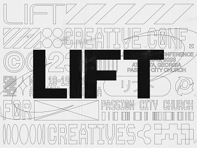 LIFT 23' 2023 23 blackandwhite brand conference event font icon lift logo outlined stroke thermo type typography wordmark