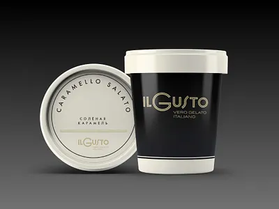 Il Gusto. Italian ice cream branding design graphic design logo packaging