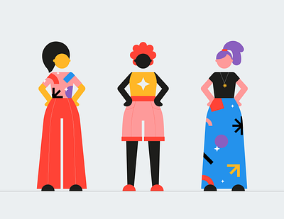 Character Design for Google adobe illustrator brand illustration branding character design design diversity female feminism flat girl power google illustration illustrator inclusion vector