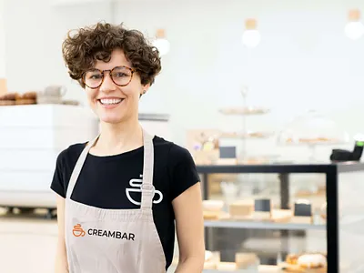 Creambar. Coffee bar in North Europe branding design graphic design lettering logo