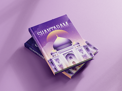 Shantaram book book cover building design grain texture illustration landmark shantaram taj mahal texture vector