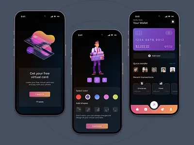 Banking Mobile App graphic design ui uiux design