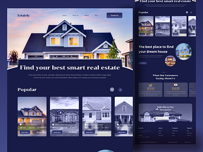 Real Estate Landing Page eftiar home page kitty uix landing page property property management property website real estate real estate agency real estate app real estate branding real estate logo real estate ui realestate residence ui ux web web design website design