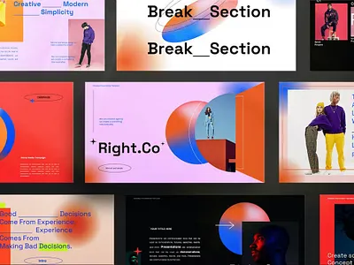 Right Co Brand Presentation Template clean colorful company corporate google slides keynote modern multipurpose multipurpose template photography pitch deck portfolio powerpoint presentation studio template unique web design web development website