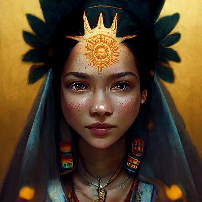 Maya Queen ai generated illustration midjourney painting