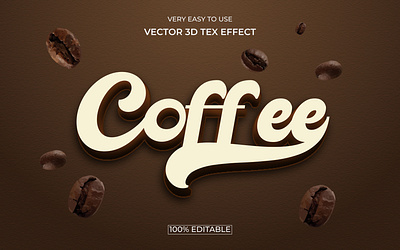 Coffee Editable 3D Text Effect 3d 3d font 3d text effect coffee coffee text effect design font effect graphic design illustration logo text effect