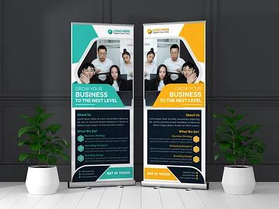 Corporate Conference Roll Up Banner Design agency banner branding business conference corporate creative design display graphic graphic design marketing office professional pullup retractable rollup rollupbanner signage vector