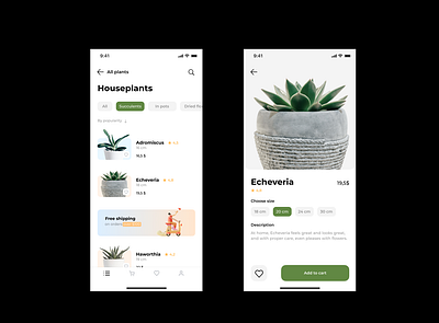 Plant App app e commerce plant ui ux