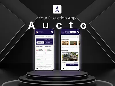 AUCTO (E -Auction APP) auction branding design mobile ui online auction app personas ui user friendly user journey mapping user research ux