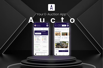 AUCTO (E -Auction APP) auction branding design mobile ui online auction app personas ui user friendly user journey mapping user research ux