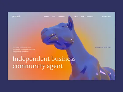 First Screen Innovation Agency 3d 3d modeling agency audit business future graphic design horse innovation minimalistic ui web