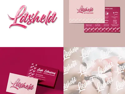 Lashela: Brand Identity Design branding graphic design logo