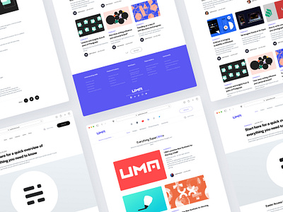 UMA Blog Landing Page article blog blog page blog ui blogger community design journal magazine media minimal minimalist post press ui ux web web design