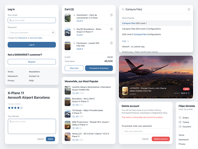 SimMarket Desktop App - Components app app design apple components design desktop interface ui ux