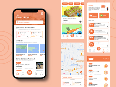 InaRISK - Natural Disaster Warning App app design ui ux