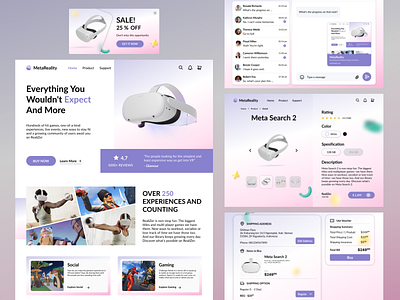 MetaReality - Marketplace Virtual Reality Web app design ui ux