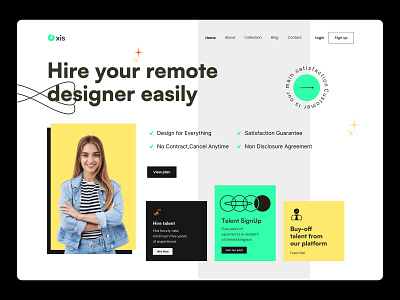 Designer Hiring Platform - Website design designer hiring designer platform freelancer freelancing hire designer hiring hiring platform homepage job finder landing page minimal pixency recuitment social proof ui ui design ux design web header website website design