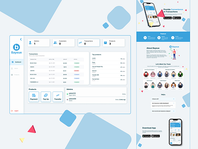 Bayeue - Payment Point Online Banking Web app design ui ux
